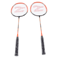 Miniatyrbillede 3 af 8: 1 par badmintonketsjer i carbonlegering - integrerede badmintonketsjere med opbevaringspose til træning og konkurrence