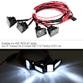 Pikkukuva 7 / 8: RC Crawler Roof Lights LEDs Light Bar Lamp lisävaruste Axial scx10 Traxxas trx-4 autolle (valkoinen)