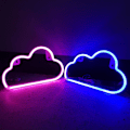 Miniatyrbillede 1 af 4: Blå LED Sky Neonlys til vægdekoration - Batteri/USB-drevet - Perfekt til soveværelse eller piges værelse