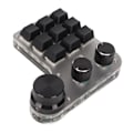 Miniatyrbilde 3 av 8: Mini tilpasset tastatur 9 taster 3 knapper programmerbar RGB bakgrunnsbelyst programmering makro tastatur for dataspill programvare svart