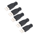 Miniatyrbild 2 av 8: 5PCS USB Hane till för PS/2 Hon Adapter Converter för tangentbordsmus med för PS/2 gränssnitt