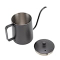 Miniatyrbild 7 av 8: Häll över kaffekanna i rostfritt stål, handhållen smal droppip, gåshals kaffekanna 350 ml PTFE svart