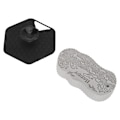 Miniatyrbilde 2 av 8: 2 stk multifunksjonell kroppsskrubb polygon 3D rask rebound dusjbørste svart grå