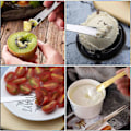 Miniatyrbilde 3 av 5: Dessertgaffelsett for barn i rustfritt stål, fruktgafler for to bruk, 6 deler