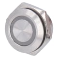 Pikkukuva 7 / 8: 5 kpl Momentary Push Button Switch Metal Auto Reset Ultra Thin Vedenpitävä LED 16mmAC220V Keltainen