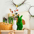 Miniatyrbild 2 av 8: Påskäggsträd Dekorationer Färgglada Påskägg Ornament Påskägg Gren Blomsterplock för Vas Gräsmatta Blomkruka Dekoration