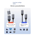 Miniatyrbilde 2 av 5: M.2 NVMe SATA SSD Kabinett USB 10Gbps til USB Adapter, A