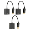 Pikkukuva 6 / 8: 3 kpl DP-VGA-sovitin 1920x1080 FHD 60Hz Kullattu kompakti DisplayPort-VGA-sovitin kannettavalle pöytäkoneelle