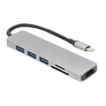 Miniatyrbillede 1 af 8: 6 i 1 Type-C til HD Multimedia Interface Hub Adapter Konverter USB3.0 Video Audio Interface