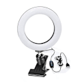 Miniatyrbilde 1 av 4: Ring Light Profesjonell Selfie LED Ring Light for Datamaskin, Dimbar Clip-on LED Videolys med 3 Moduser og 10 Lysstyrker for Fjernarbeid, Live Stre