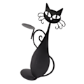 Miniatyrbild 5 av 8: Hemdekorationsljusstake Hållbar Katt Ljusstake Dekorativ Ljusstakehållare för Heminredning Bröllopsmiddag Fest Katt Serverar En Rätt