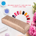 Miniatyrbillede 7 af 8: Stribet Høj Kvalitet Læder Neglekunst Pude Manicure Blød Svampe Hånd Hvil Rest Cusion Holder 01#