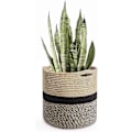 Miniatyrbild 1 av 4: Robust Jute Rep Växtkorg Modern Vävd Korg för 10\" Blomkruka Golv Inomhus Planteringskärl, 11