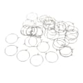 Miniatyrbillede 6 af 8: 50 stk. 20 mm Bulk Hoop Øreringe i Rustfrit Stål DIY Anti Allergi Vinglas Ringe Smykkefremstilling Bryllup Fødselsdagsfest