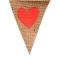 Miniatyrbild 2 av 7: Kärlek Triangel Linne Hängande Flaggor Banner Vimpel för Bröllop Brud Dusch Förslag Dekoration
