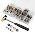 Miniatyrbild 7 av 8: Snaps Set DIY Produktion Galvanisering Process Koppar Zink Legering Snap Knappar för Handväska Ryggsäck
