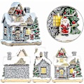 Miniatyrbillede 5 af 5: Julepynt, Julegaver, Julehus Dekoreret med Julemanden, LED-belysning