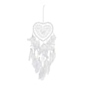 Miniatyrbillede 1 af 8: Drømmefanger Hul Hjerteform Håndstrikning Vægophæng Macrame Drømmefanger med Lys til Hjem Væg Vindue Bil