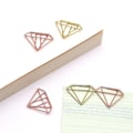 Miniatyrbilde 1 av 5: Glimrende diamantpapirklipp - Elegante metallbokmerker for kontor, skole, bryllup, fester, invitasjoner og dekorasjoner
