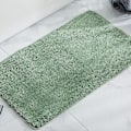 Miniatyrbillede 1 af 5: Lysegrøn skridsikker bademåtte - Kan maskinvaskes, blød mikrofiber, absorberende badeværelsesmåtte (40x60 cm)