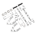 Miniatyrbild 7 av 8: RC Aluminium Övre Nedre Upphängningsarm Styrkopp Hex Adapter Metalltillbehör Set för WPL D12 RC BilSilver