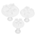 Miniatyrbillede 1 af 8: 3 stk. kageudsmykningsskimmel hortensia mønster kiks cutter fjederform bagning wienerbrød værktøj