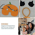 Miniatyrbillede 4 af 5: Halloween Græskar Hårbøjle Og Maske Kostume Simulation Græskar Hårbøjleorange1 Sæt