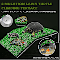 Miniatyrbillede 4 af 4: Reptil solbadningsplatform med kunstigt græs - Skildpadde rampe og hvileterrasse M