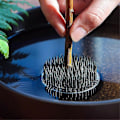 Miniatyrbild 5 av 5: Sentimental Keramikvas Set, Pebble Formad Blomsterarrangemang vit