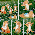 Miniatyrbillede 5 af 5: Miniature Kaninfigurer til Fehave Resin Mini Kaniner til Dukkehuse Landskabs Have Ornamenter DIY