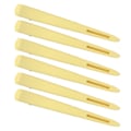 Miniatyrbilde 4 av 8: 6 stk. gule hårseksjoneringsklips med fast grep for styling, hårklipp og frisering - Andebildet hårklemme for salong
