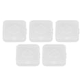 Miniatyrbillede 1 af 8: 5 stk. Pudder Puff Opbevaringsboks Holder Transparent Hvid Åndbar Støvtæt Makeup Puff Container Etui