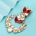 Pikkukuva 5 / 8: Rhinestone Crystal Buckle Flower Round DIY Vaatteiden ompelutarvikkeet Lisävarusteet Punainen Pyöreä