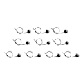 Miniatyrbilde 6 av 8: 10 stk sidemarkerlys 3LED IP68 vanntett rund klarering indikator baklys universal for lastebil bil RV hvitt lys
