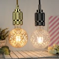 Pikkukuva 3 / 5: LED Retro Vintage kristallilamppu 4W 220/240V E27 koristelamppu G95 kristallinkirkas transparent