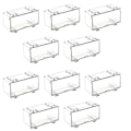 Miniatyrbillede 1 af 5: 10 stk. Klar Akryl Display Case til Bilform, Hjul Bilmodel Display Case Skala Hjul Display Case A