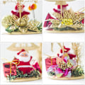 Miniatyrbild 5 av 5: Julgransprydnad i smidesjärn, tomte, ljusstake, bordsdekoration, inomhus, högtid, vinterfest, bordsdekoration
