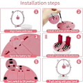 Miniatyrbillede 4 af 5: Interaktive Indendørs Kattelegetøj - Automatisk Kinetisk Sving - Elektronisk Legetøj, Fjer - Til Katte (Pink)