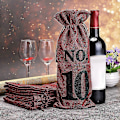 Miniatyrbillede 5 af 5: 1 til 10 Jute Vinposer Blindsmagning af Vin, Vinposer Bryllupsbordnumre, Vinsmagningsposer, Fest