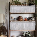 Miniatyrbillede 3 af 5: Polyester Romantisk Blomster Gardinkappe - Fint Håndværk - Bred Anvendelse - Vinduesbehandling Sort 130x41CM