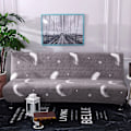 Miniatyrbillede 1 af 5: Armrestless Sofa Stretch Cover Folding Sofa Bed Protector Cover Printed Soft Sofa Slipcovers for Home Snowflake Grey Feather