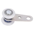 Miniatyrbilde 8 av 8: 10 stk remskive i rustfritt stål og nylon med 2 nylonhjul 19 mm diameter 44 mm lengde for skyvedør