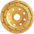 Miniatyrbillede 4 af 5: 115 mm x 22,2 mm 4,5 tommer Diamantslibeskive Dobbelt Række Slibende Kopskive Segment Kopskiver Vinkelsliber Til Beton Granit Sten Murværk Marmor