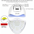 Miniatyrbillede 3 af 5: 120W UV LED Neglelampe, Professionel Negletørrer Gel Polish Lampe med 4 Timerindstillinger, Auto Sensor LED Gel Negletørrer, LCD Display, -