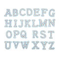 Miniatyrbillede 2 af 8: Blå Rhinestone Patches A Z 26 Engelske Bogstaver Beklædningsapplikationer Tøj Patches Stickers
