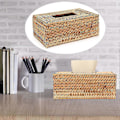 Miniatyrbillede 4 af 5: Rektangulær Vævet Tissue Papir Cover i Rattan, Dekorativ Tissue Holder Cover til Hjemmet