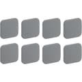 Wall Protector Door Stop, 8-Pack Soft Silicone Door Handle Buffers, Self-Adhesive Square Door Handle Guard for Home Office, High Quality Grey
