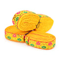 Miniatyrbild 7 av 8: 2 st broderad spets lång 7 meter bredd 2,5 cm elegant band för hantverk bröllopsdekoration klänningtillverkning presentförpackning gul