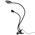 Miniatyrbillede 8 af 8: 2 i 1 LED Selfie Ring Lys med Mobiltelefon Holder Justerbar Bordlampe til Live Stream