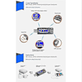 Miniatyrbilde 1 av 5: DC Mobil Strømlading Strømspenning Digital Monitor USB Tester Strøm 0-3A Spenning 4-20V Dobbel